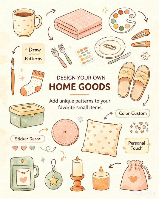 Custom DIY Home Decor Craft Kit | Mix & Match Color Pop Personalize Household Accessories Set
